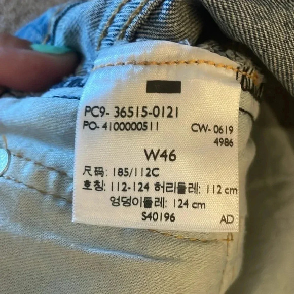 Levi’s 511 cut off Jean shorts Raw hem Big & Tall Medium wash Men’s size 46 NWT - Picture 4 of 14